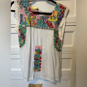 J.Marie Floral Embroidered Sleeveless Top